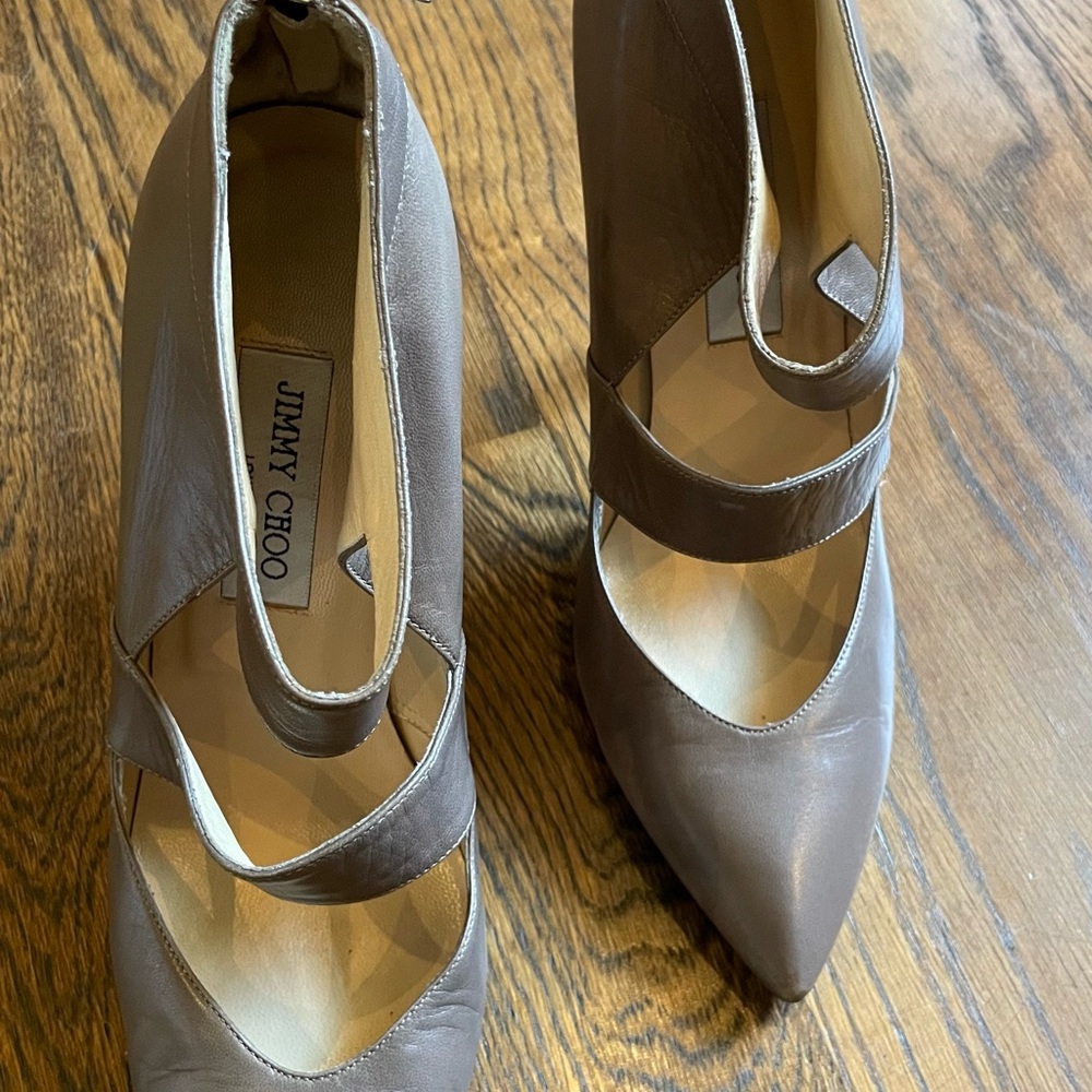 Jimmy Choo Brown Leather Heels Elegant Design